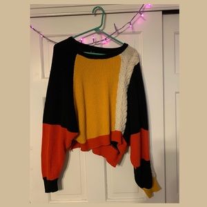 Color Block Knit Sweater